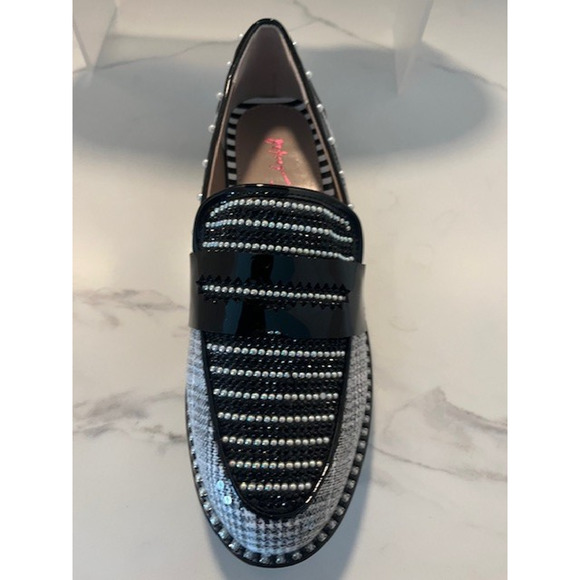 Betsey Johnson's Darian Black and White Gingham Plaid Loafers, Size 6.5, NWOT - Picture 3 of 13
